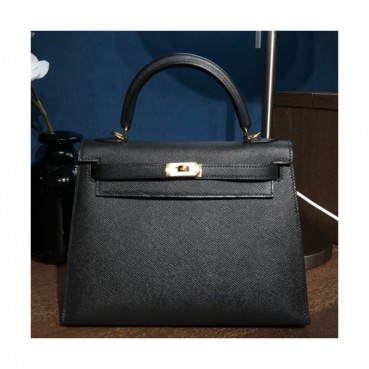 Hermes Kelly Epsom Leather Tote Shoulder Bag ,25cm - 에르메스 켈리 엡송 레더 여성용 토트 숄더백 HERB0431,25cm,블랙