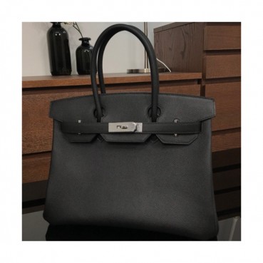 Hermes Birkin Epsom Leather Tote Shoulder Bag ,30cm - 에르메스 버킨 엡송 레더 여성용 토트 숄더백 HERB0429,30cm,블랙