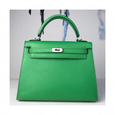 Hermes Kelly Ever Color Leather Tote Shoulder Bag ,25cm - 에르메스 켈리 에버컬러 레더 여성용 토트 숄더백 HERB0424,25cm,그린