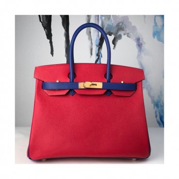 Hermes Birkin Epsom Leather Tote Shoulder Bag ,30cm - 에르메스 버킨 엡송 레더 여성용 토트 숄더백 HERB0419,30cm,레드