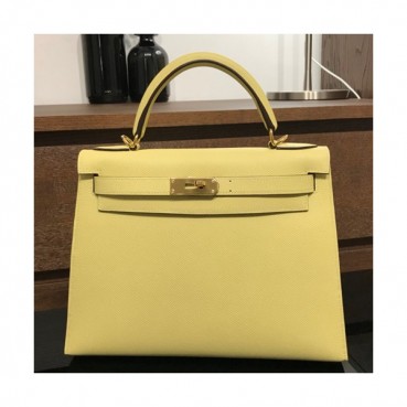 Hermes Kelly Epsom Leather Tote Shoulder Bag ,28cm - 에르메스 켈리 엡송 레더 여성용 토트 숄더백 HERB0410,28cm,옐로우(금장)