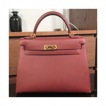 Hermes Kelly Epsom Leather Tote Shoulder Bag ,28cm - 에르메스 켈리 엡송 레더 여성용 토트 숄더백 HERB0407,28cm,다크레드