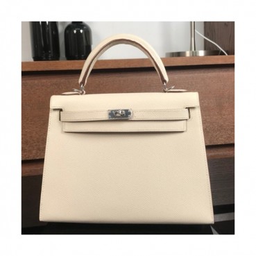 Hermes Kelly Epsom Leather Tote Shoulder Bag ,25cm - 에르메스 켈리 엡송 레더 여성용 토트 숄더백 HERB0405,25cm,연베이지