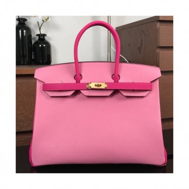 Hermes Birkin Togo Leather Tote Shoulder Bag ,35cm - 에르메스 버킨 토고 레더 여성용 토트 숄더백 HERB0371,35cm,핑크