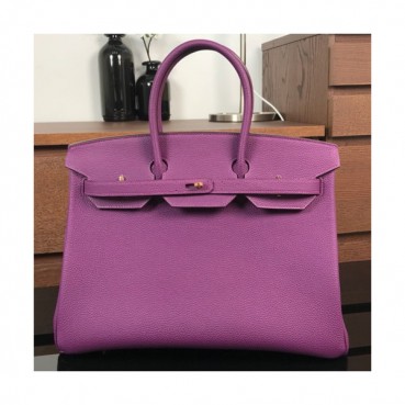 Hermes Birkin Togo Leather Tote Shoulder Bag ,35cm - 에르메스 버킨 토고 레더 여성용 토트 숄더백 HERB0370,35cm,퍼플