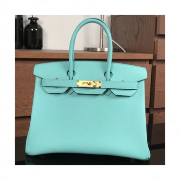 Hermes Birkin Togo Leather Tote Shoulder Bag ,30cm - 에르메스 버킨 토고 레더 여성용 토트 숄더백 HERB0368,30cm,스카이블루
