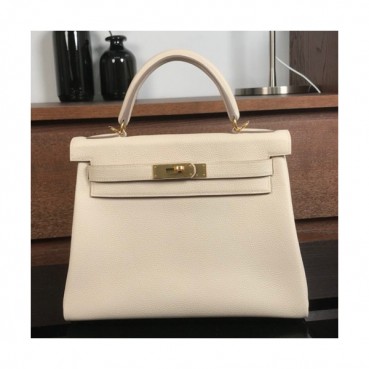 Hermes Kelly Togo Leather Tote Shoulder Bag ,28cm - 에르메스 켈리 토고 레더 여성용 토트 숄더백 HERB0347,28cm,베이지