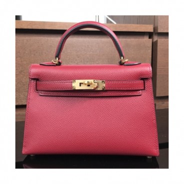 Hermes Mini Kelly 2 Epsom Leather Tote Shoulder Bag , - 에르메스 미니 켈리 2 엡송 레더 여성용 토트 숄더백 HERB0287,레드