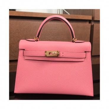 Hermes Mini Kelly 2 Epsom Leather Tote Shoulder Bag , - 에르메스 미니 켈리 2 엡송 레더 여성용 토트 숄더백 HERB0286,핑크