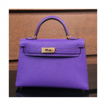 Hermes Mini Kelly 2 Goat Skin Tote Shoulder Bag , - 에르메스 미니 켈리 2 고트 스킨 여성용 토트 숄더백 HERB0272,퍼플