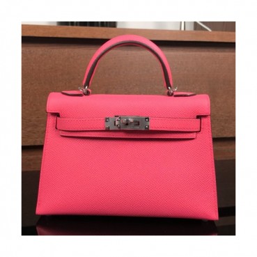 Hermes Mini Kelly 2 Epsom Leather Tote Shoulder Bag , - 에르메스 미니 켈리 2 엡송 레더 여성용 토트 숄더백 HERB0271,핑크