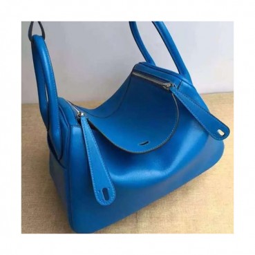 Hermes Lindy Swift Leather Tote Shoulder Bag ,30cm - 에르메스 린디 스위프트 레더 여성용 토트 숄더백 HERB0265,30cm,블루