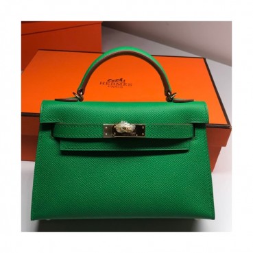 Hermes Mini Kelly 2 Epsom Leather Tote Shoulder Bag , - 에르메스 미니 켈리 2 엡송 레더 여성용 토트 숄더백 HERB0220,그린