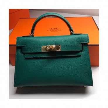 Hermes Mini Kelly 2 Leather Tote Shoulder Bag , - 에르메스 미니 켈리 2 레더 여성용 토트 숄더백 HERB0216,다크그린