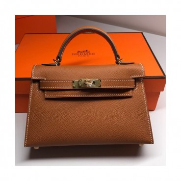 Hermes Mini Kelly 2 Leather Tote Shoulder Bag , - 에르메스 미니 켈리 2 레더 여성용 토트 숄더백 HERB0215,브라운