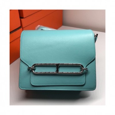 Hermes Roulis Swift Leather Shoulder Bag ,19cm - 에르메스 룰리스 스위프트 레더 여성용 숄더백 HERB0187,19cm,스카이블루