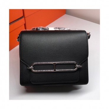 Hermes Roulis Swift Leather Shoulder Bag ,19cm - 에르메스 룰리스 스위프트 레더 여성용 숄더백 HERB0185,19cm,블랙
