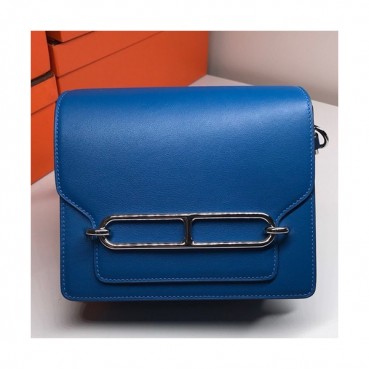 Hermes Roulis Swift Leather Shoulder Bag ,19cm - 에르메스 룰리스 스위프트 레더 여성용 숄더백 HERB0184,19cm,블루