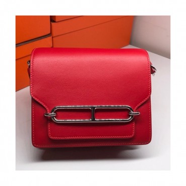 Hermes Roulis Swift Leather Shoulder Bag ,19cm - 에르메스 룰리스 스위프트 레더 여성용 숄더백 HERB0178,19cm,레드