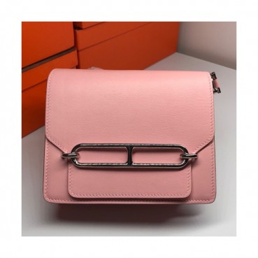 Hermes Roulis Swift Leather Shoulder Bag ,19cm - 에르메스 룰리스 스위프트 레더 여성용 숄더백 HERB0179,19cm,연핑크