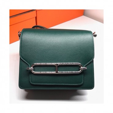 Hermes Roulis Swift Leather Shoulder Bag ,19cm - 에르메스 룰리스 스위프트 레더 여성용 숄더백 HERB0177,19cm,그린