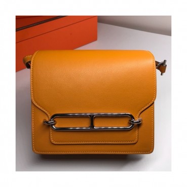 Hermes Roulis Swift Leather Shoulder Bag ,19cm - 에르메스 룰리스 스위프트 레더 여성용 숄더백 HERB0174,19cm,다크옐로우