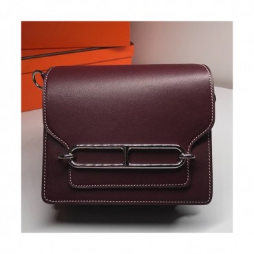 Hermes Roulis Swift Leather Shoulder Bag ,19cm - 에르메스 룰리스 스위프트 레더 여성용 숄더백 HERB0172,19cm,와인