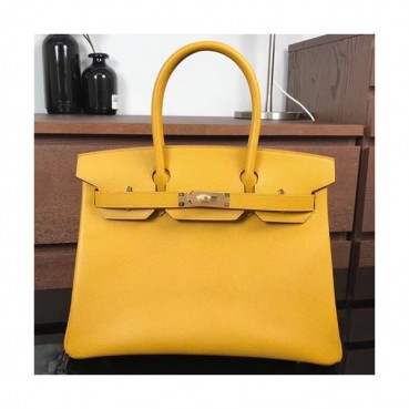 Hermes Birkin Epsom Leather Tote Shoulder Bag ,30cm - 에르메스 버킨 엡송 레더 여성용 토트 숄더백 HERB0123,30cm,옐로우