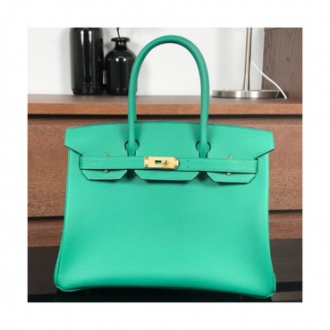 Hermes Birkin Togo Leather Tote Shoulder Bag ,30cm - 에르메스 버킨 토고 레더 여성용 토트 숄더백 HERB0112,30cm,그린