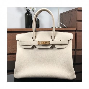 Hermes Birkin Togo Leather Tote Shoulder Bag ,30cm - 에르메스 버킨 토고 레더 여성용 토트 숄더백 HERB0110,30cm,연베이지