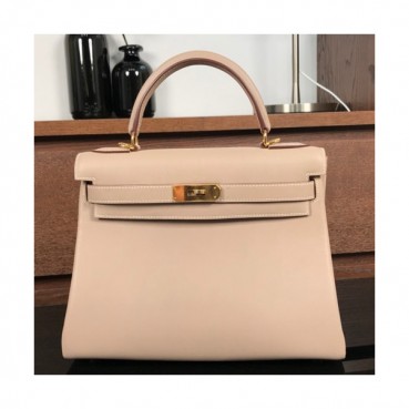 Hermes Kelly Swift Leather Tote Shoulder Bag ,28cm - 에르메스 켈리 스위프트 레더 여성용 토트 숄더백 HERB0094,28cm,베이지