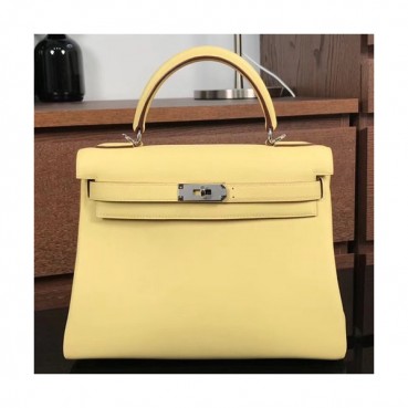 Hermes Kelly Swift Leather Tote Shoulder Bag ,28cm - 에르메스 켈리 스위프트 레더 여성용 토트 숄더백 HERB0091,28cm,옐로우