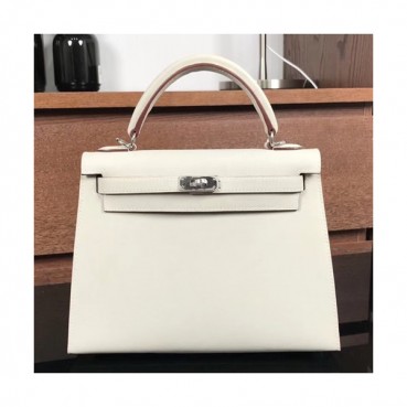 Hermes Kelly Swift Leather Tote Shoulder Bag ,25cm - 에르메스 켈리 스위프트 레더 여성용 토트 숄더백 HERB0088,25cm,연그레이
