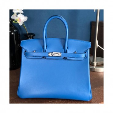 Hermes Birkin Swift Leather Tote Shoulder Bag ,25cm - 에르메스 버킨 스위프트 레더 여성용 토트 숄더백 HERB0077,25cm,블루