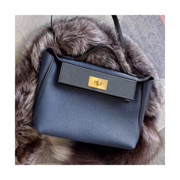 Hermes Kelly 2424 Togo Leather Tote Shoulder Bag ,29cm - 에르메스 켈리2424 토고 레더 여성용 토트 숄더백 HERB0076,29cm,네이비