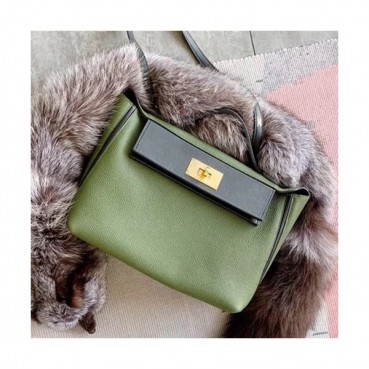 Hermes Kelly 2424 Togo Leather Tote Shoulder Bag ,29cm - 에르메스 켈리2424 토고 레더 여성용 토트 숄더백 HERB0075,29cm,그린