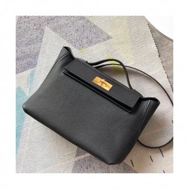 Hermes Kelly 2424 Togo Leather Tote Shoulder Bag ,29cm - 에르메스 켈리2424 토고 레더 여성용 토트 숄더백 HERB0071,29cm,블랙