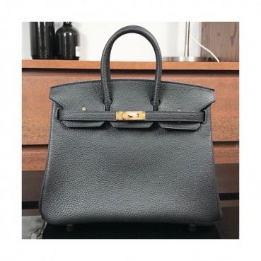 Hermes Birkin Togo Leather Tote Shoulder Bag ,25cm - 에르메스 버킨 토고 레더 여성용 토트 숄더백 HERB0045,25cm,블랙