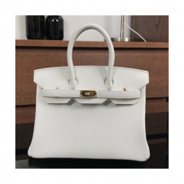 Hermes Birkin Togo Leather Tote Shoulder Bag ,25cm - 에르메스 버킨 토고 레더 여성용 토트 숄더백 HERB0042,25cm,화이트