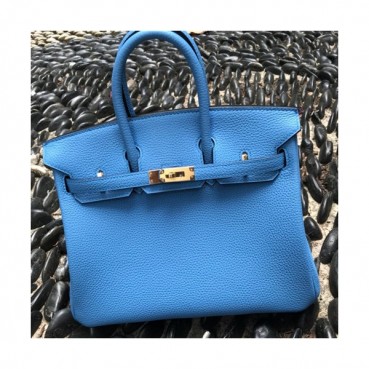 Hermes Birkin Togo Leather Tote Shoulder Bag ,25cm - 에르메스 버킨 토고 레더 여성용 토트 숄더백 HERB0040,25cm,블루