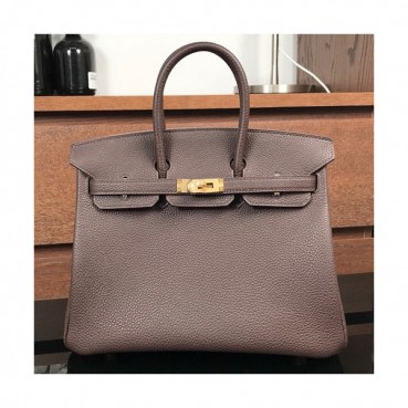 Hermes Birkin Togo Leather Tote Shoulder Bag ,25cm - 에르메스 버킨 토고 레더 여성용 토트 숄더백 HERB0039,25cm,다크브라운
