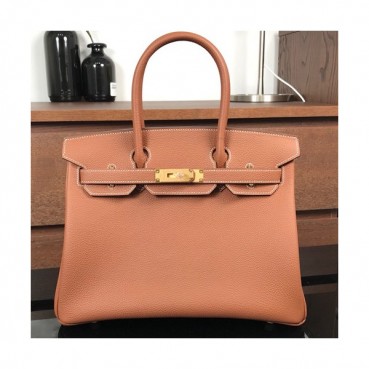 Hermes Birkin Togo Leather Tote Shoulder Bag ,30cm - 에르메스 버킨 토고 레더 여성용 토트 숄더백 HERB0037,30cm,연브라운