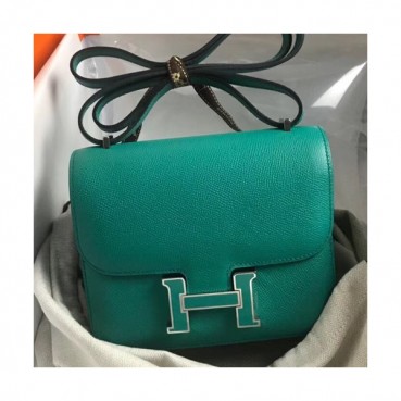 Hermes Constance Leather Shoulder Bag,19cm - 에르메스 콘스탄스 레더 여성용 숄더백 HERB0006, 19cm,그린