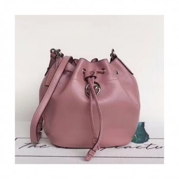 Coach Leather Bucket Shoulder Bag,20cm - 코치 레더 버킷 숄더백 COAB0205,20cm,핑크