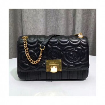 Michael Kors 2018 Leather Chain Shoulder Bag, 26CM - 마이클 코어스 2018 레더 체인 숄더백 ,MKB0246, 26CM,블랙