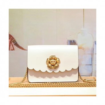 Coach Leather Bowery Chain Shoulder Bag,18cm - 코치 레더 바워리 체인 숄더백 24976,COAB0181,18cm,화이트