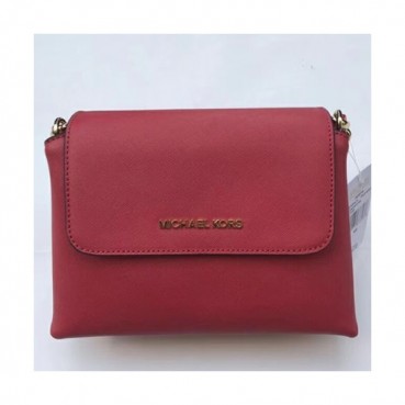 Michael Kors Leather Chain Shoulder Bag,23cm - 마이클 코어스 레더 체인 숄더백 MKB0229,23cm,레드