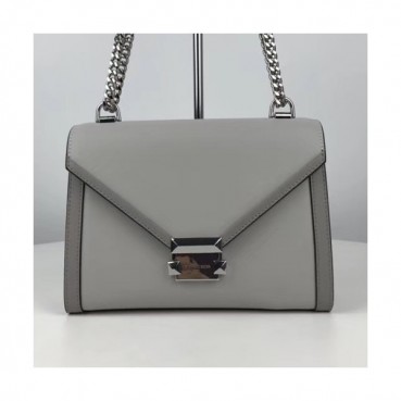 Michael Kors 2018 Leather Whitney Chain Shoulder Bag, 24CM - 마이클 코어스 2018 레더 위트니 체인 숄더백 ,MKB0226, 24CM,그레이