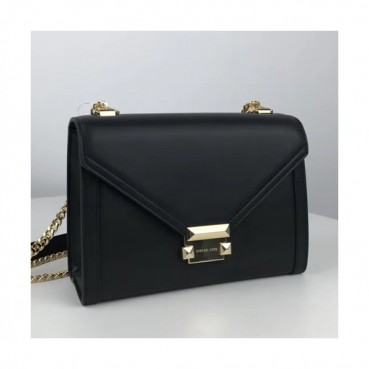 Michael Kors 2018 Leather Whitney Chain Shoulder Bag, 24CM - 마이클 코어스 2018 레더 위트니 체인 숄더백 ,MKB0225, 24CM,블랙