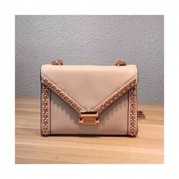 Michael Kors 2018 Leather Whitney Chain Shoulder Bag, 24CM - 마이클 코어스 2018 레더 위트니 체인 숄더백 ,MKB0211, 24CM,핑크